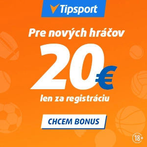 Tipsport tipovanie vstupný bonus 20€