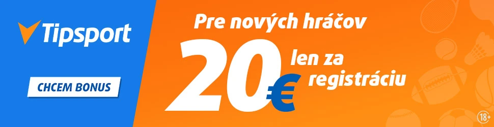 Tipsport tipovanie vstupný bonus 20€